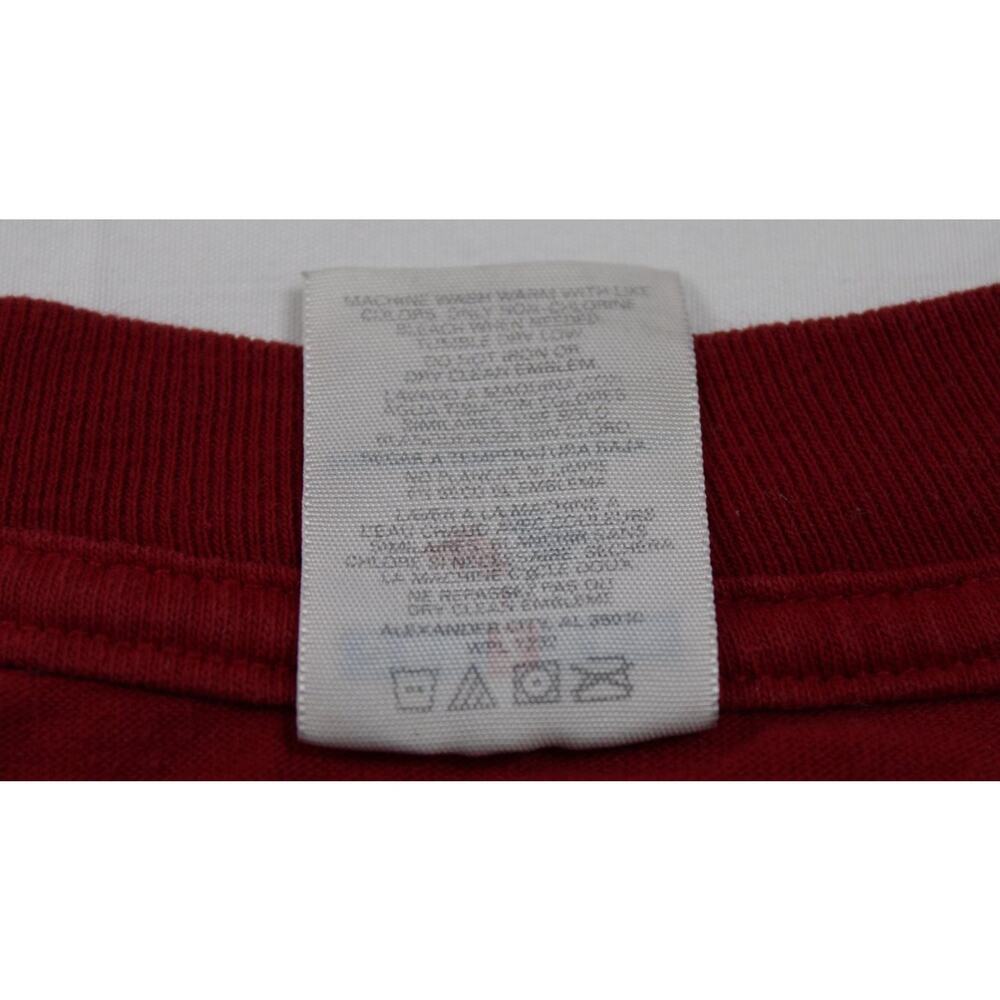 Jerzees Basketball T-Shirt Heavyweight Mens 2XL Red Crew Neck Short Sleeve - Picture 9 of 9